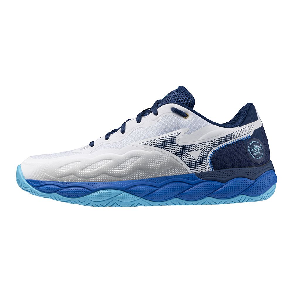 Wave Enforce Court AC White Estate Blue River Blue Mizuno Hellas