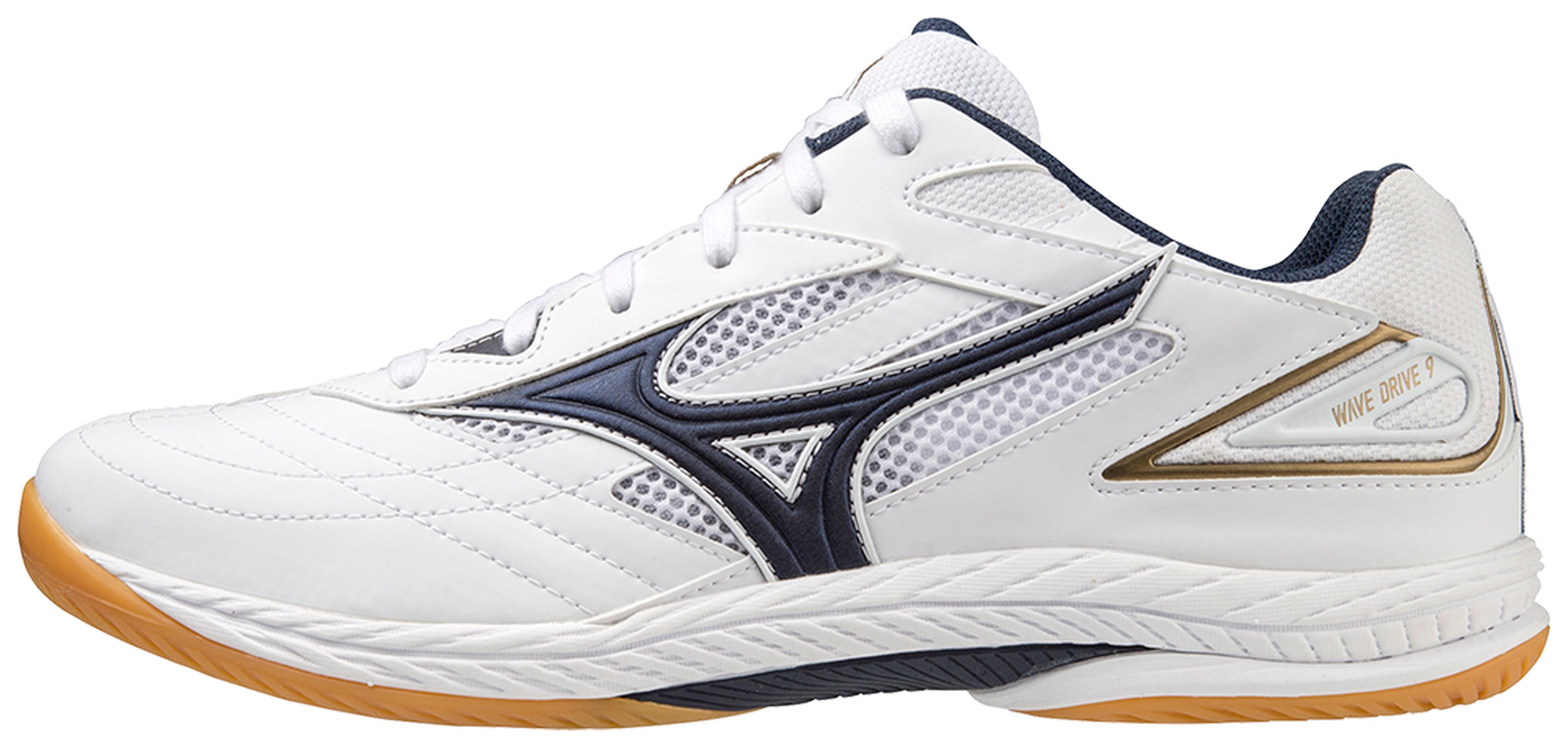 Wave Drive 9 - White/Dress Blues/Gold | Mizuno Hellas